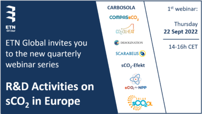 New ETN webinar series – R&D Activities on sCO2 in Europe