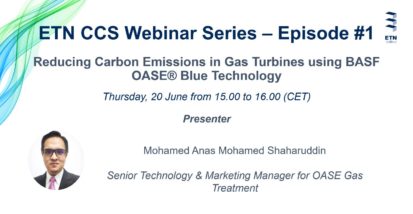 Webinar on “Reducing Carbon Emissions in Gas Turbines using BASF OASE® Blue Technology”